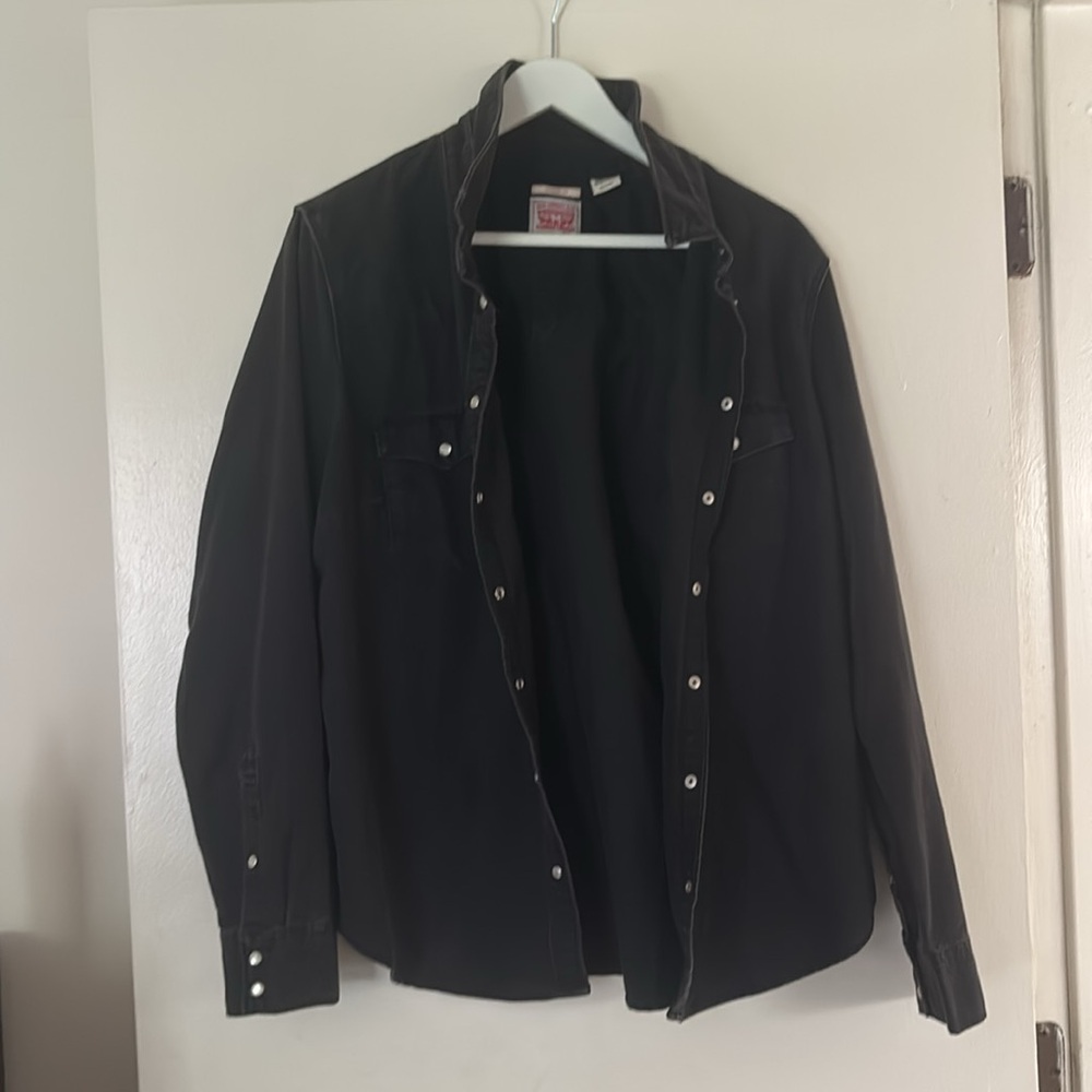 Levi's Charcoal Button-Up Jacket